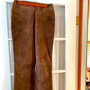 Suede pants worn once, flare